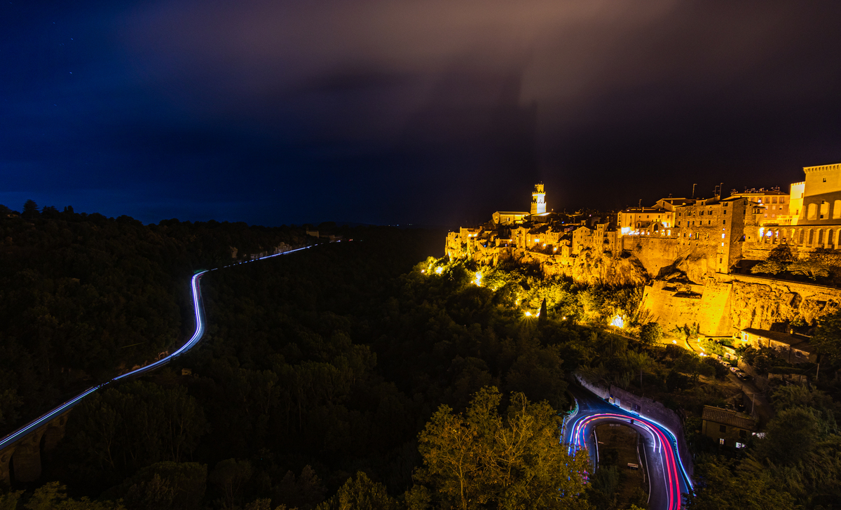 Pitigliano @night, Italy